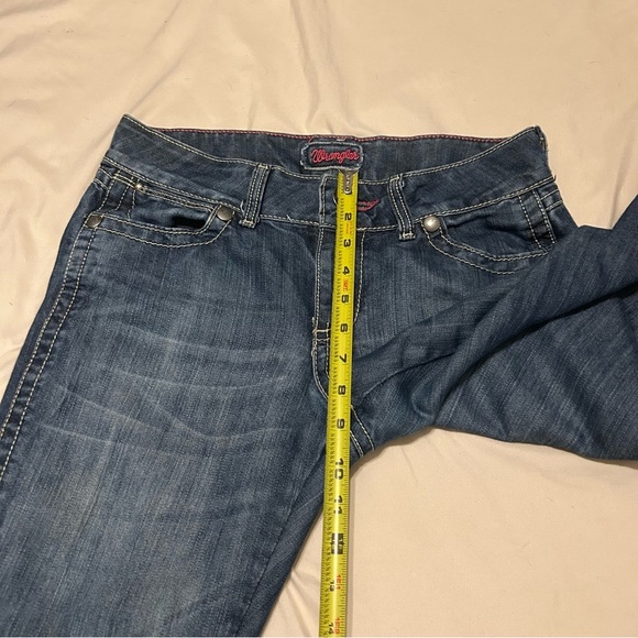 Wrangler Low Rise Bootcut Jeans 5/6 x 34 Blue Contrast Stitch Denim - Picture 14 of 16